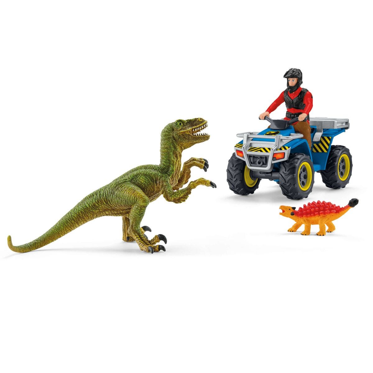 Fuite en quad devant le vélociraptor