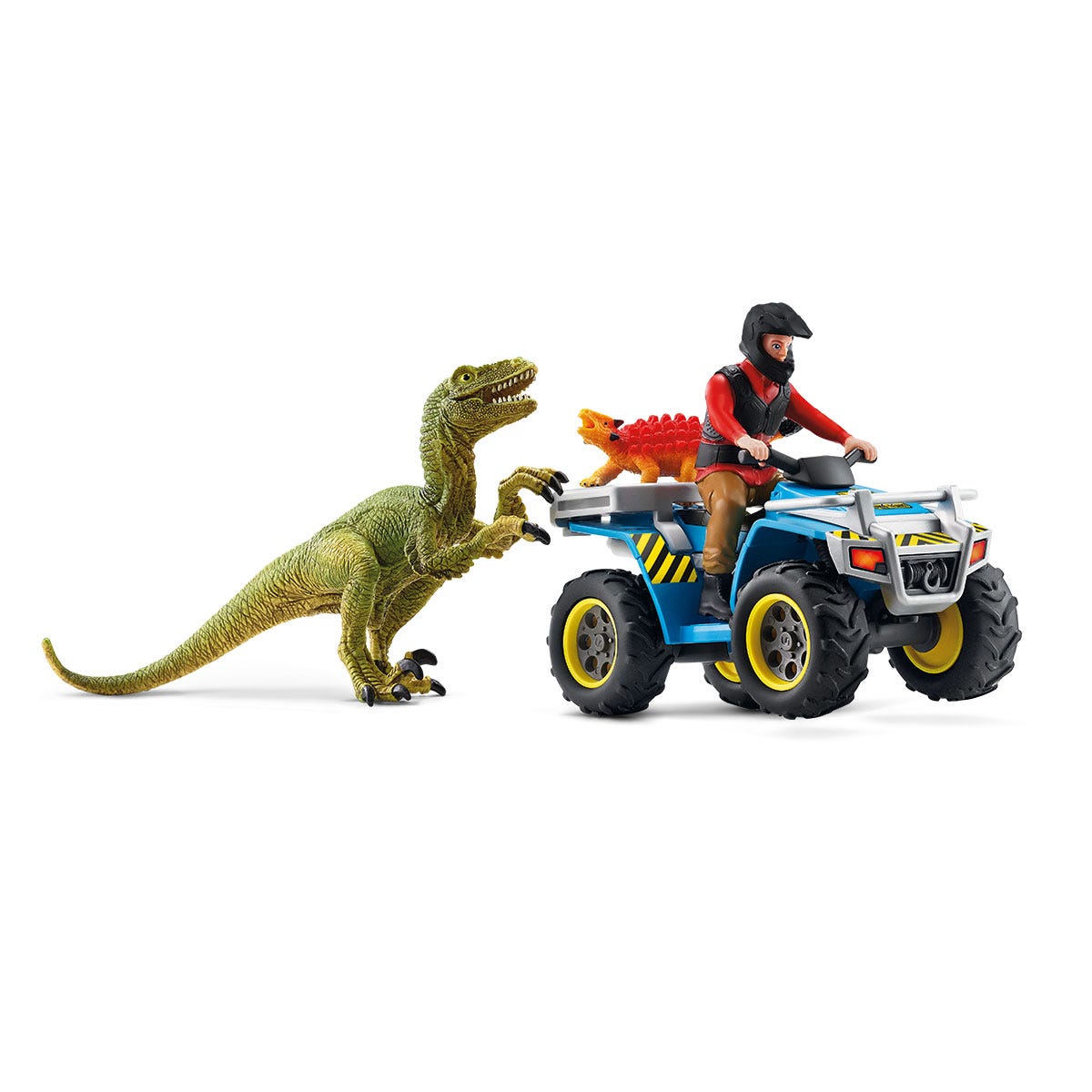 Fuite en quad devant le vélociraptor