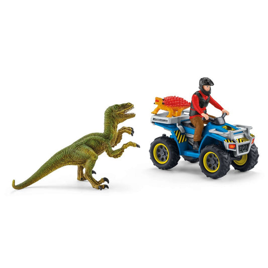 Quad échappe au vélociraptor