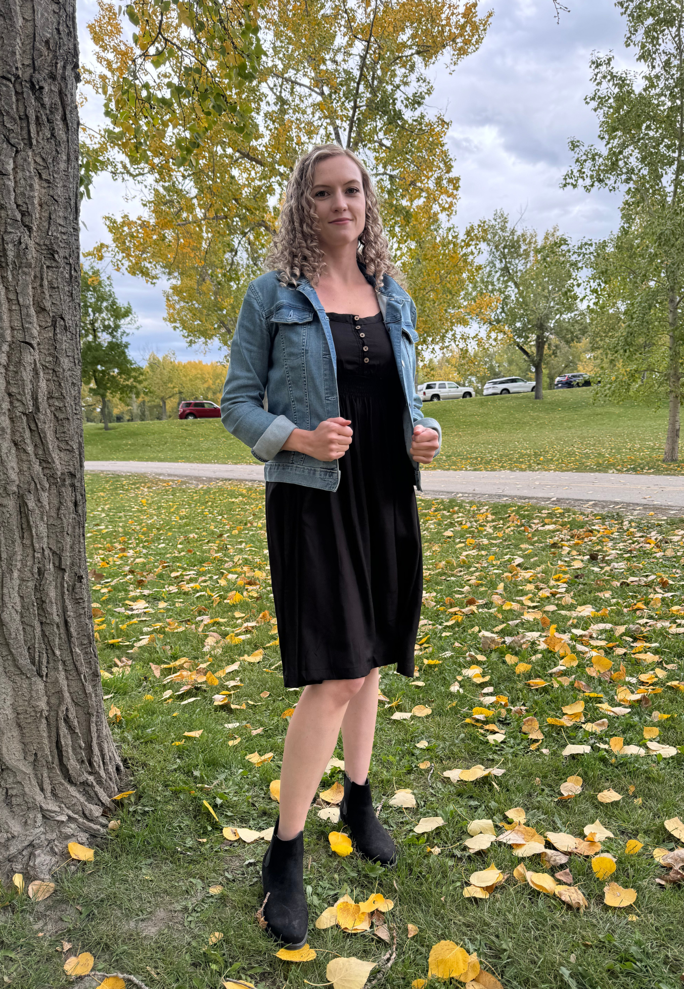 Bamboo Empire-Waist Maternity Dress