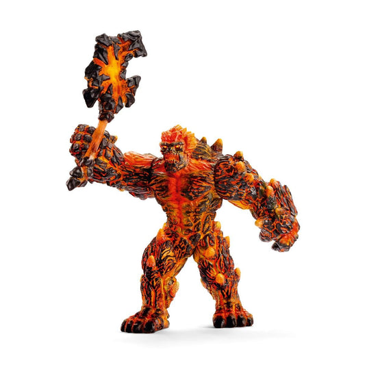 Golem de lave en armure avec hache