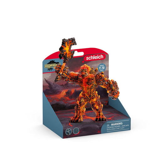 Golem de lave en armure avec hache