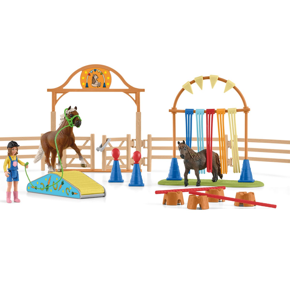 Entraînement d'agilité pour poney