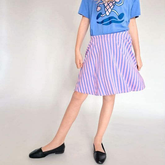 Jupe-short en bambou pour enfant | Rayures Parlour