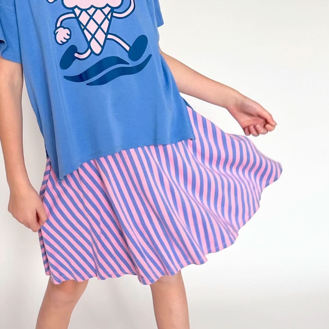 Jupe-short en bambou pour enfant | Rayures Parlour