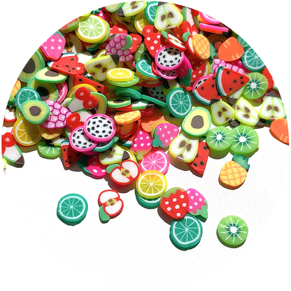 Mélange de tranches Fimo fruits