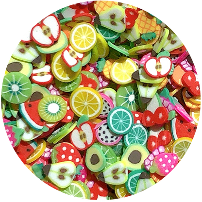 Mélange de tranches Fimo fruits