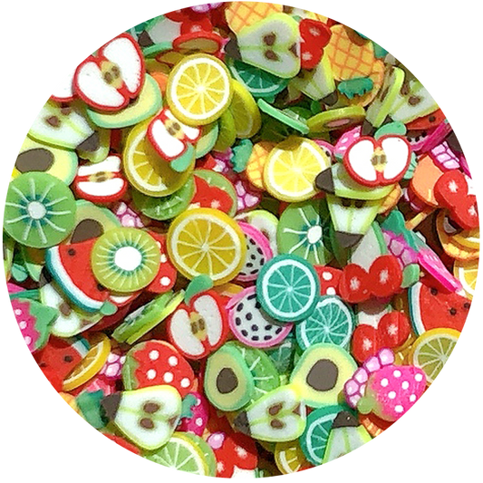 Mélange de tranches Fimo fruits