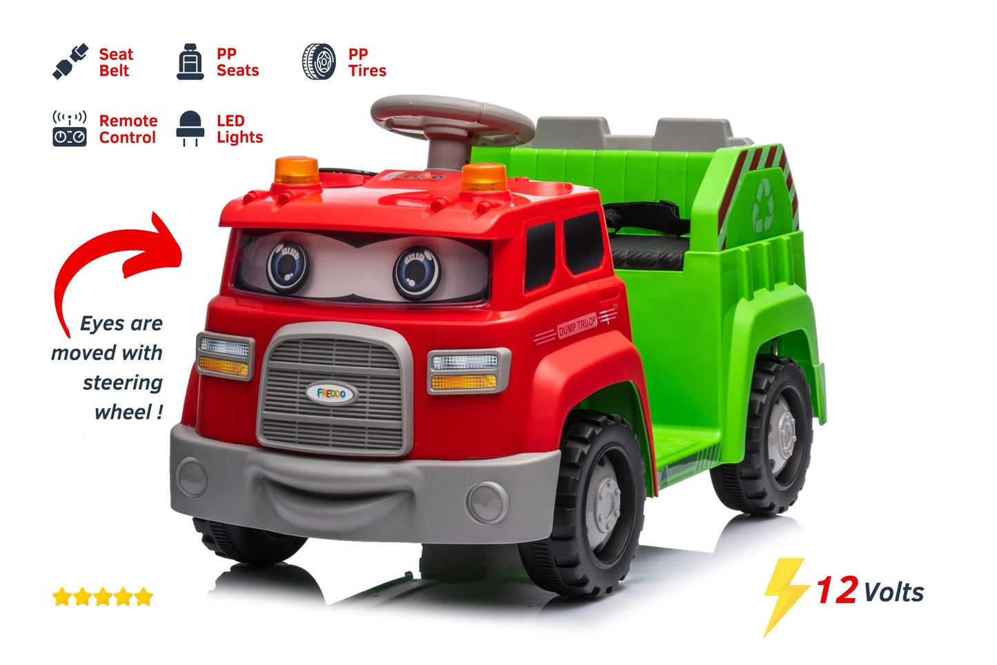 Camion Benne 12V pour Enfants avec Télécommande