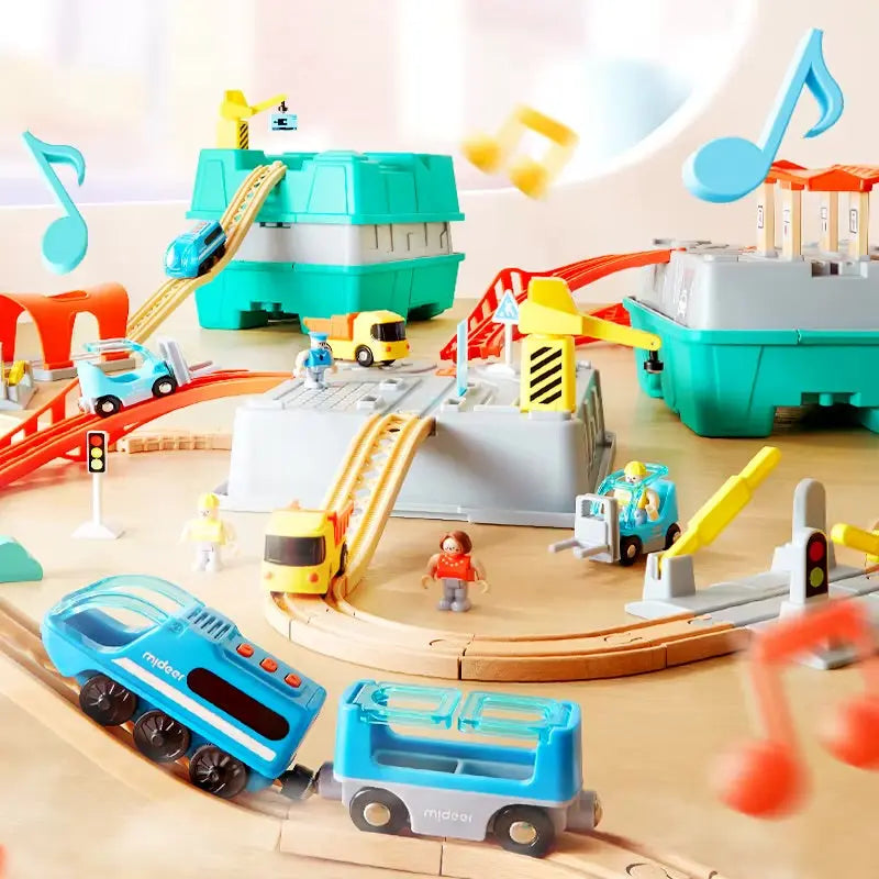 Train track building blocks