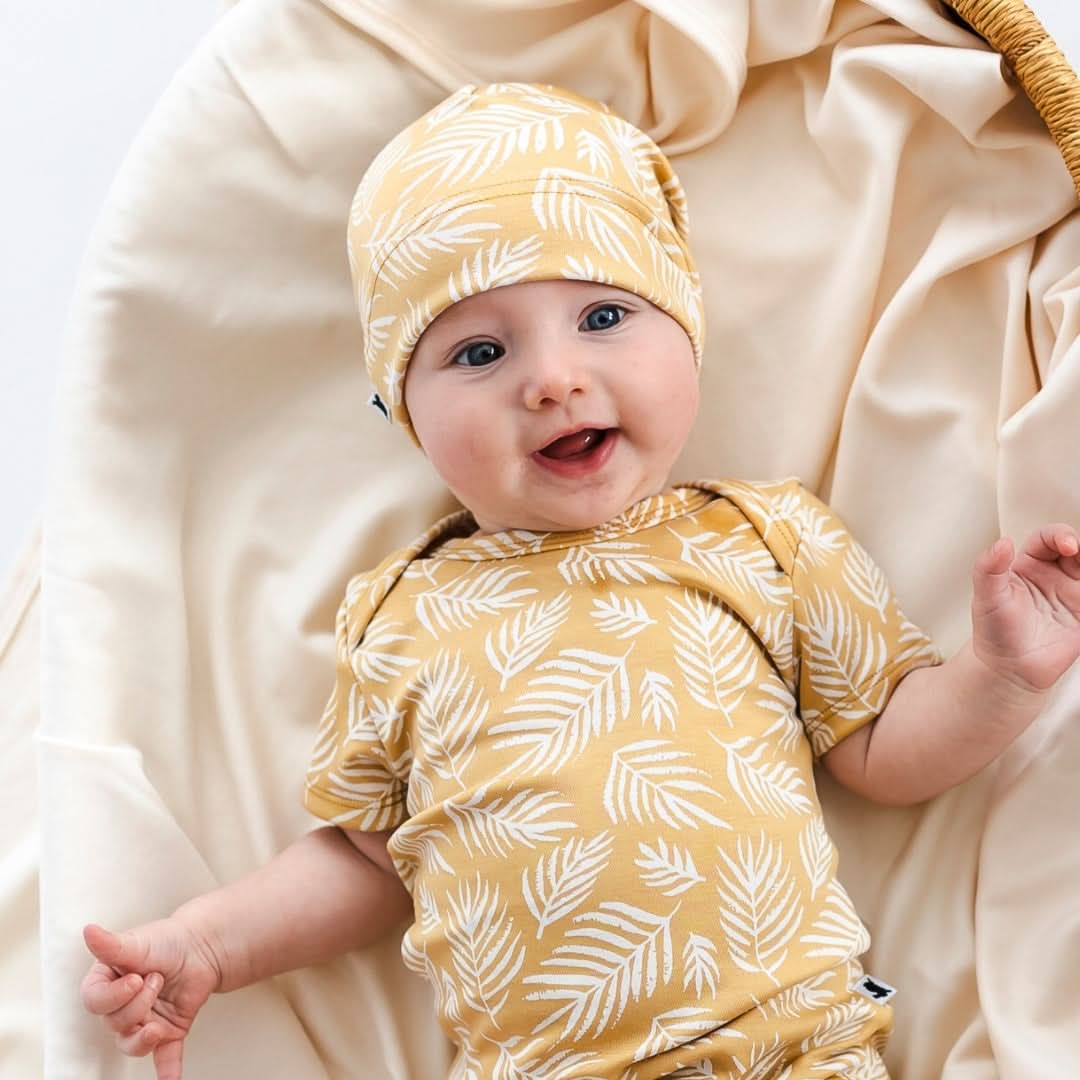 Bonnet en bambou pour bébé/enfant | Côtes olive