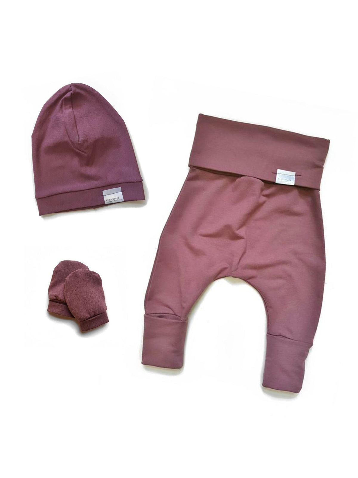 Ensemble nouveau-né avec pantalon – brun rosé