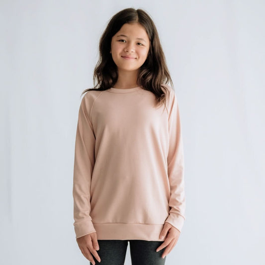 Chandail à manches raglan en bambou pour jeunes | Daim