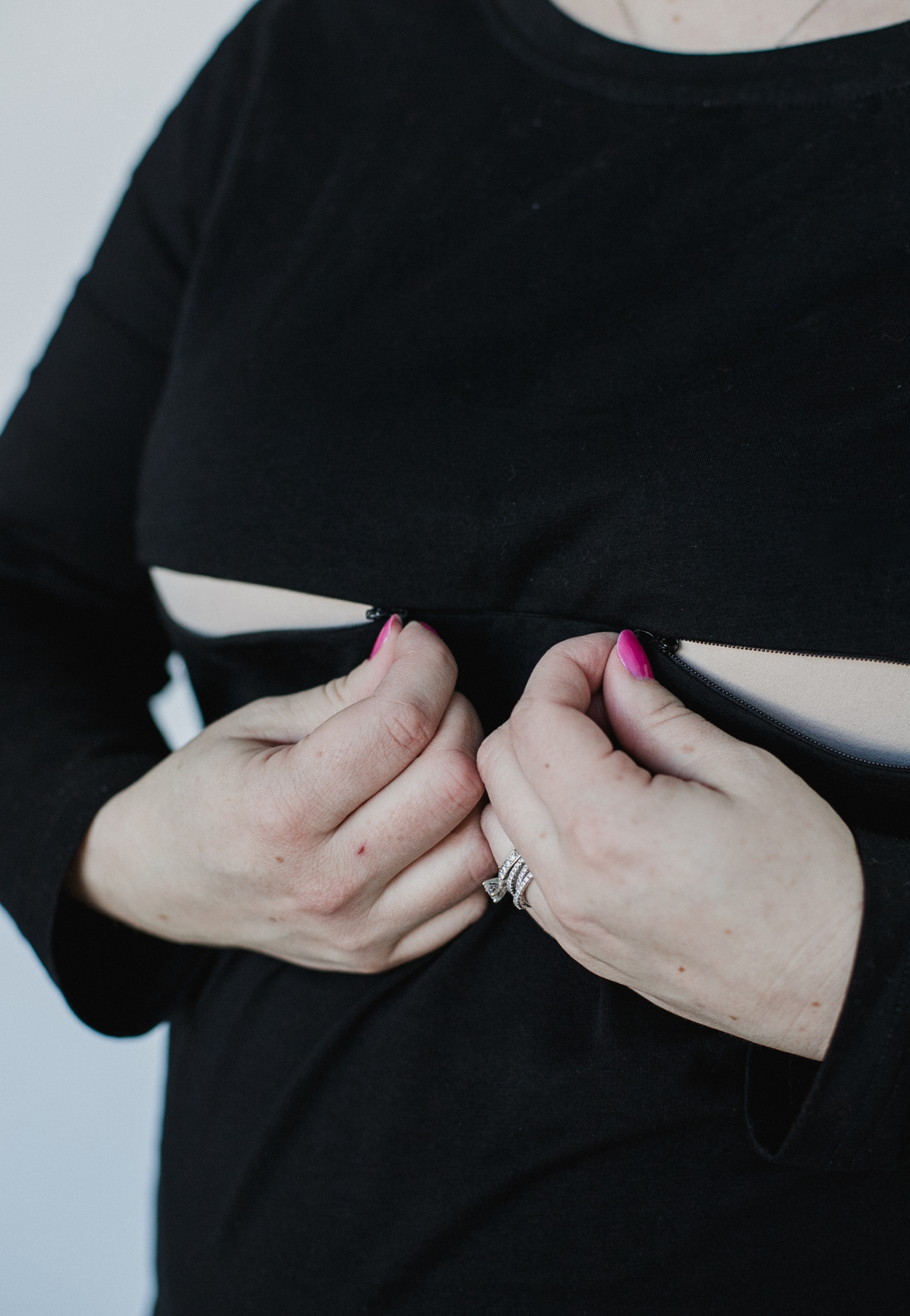 Tori Full-Zip Long-Sleeve Nursing Top
