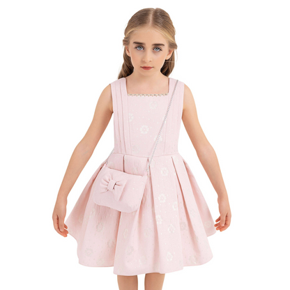 Robe de cérémonie rose Stardust pour fille