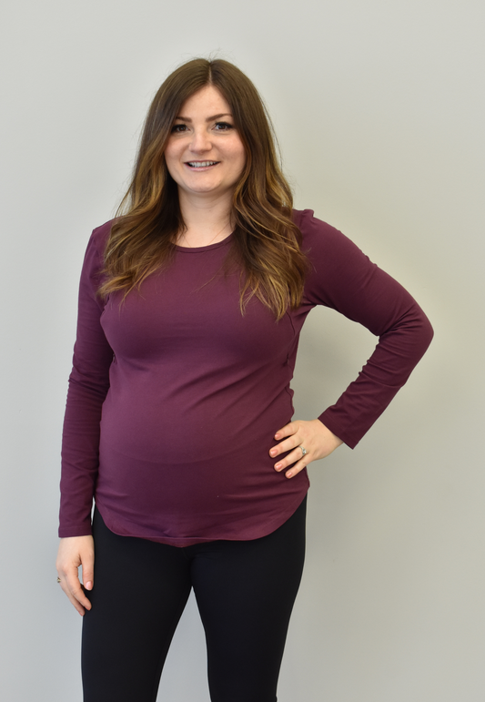Zoe Long-Sleeve Zipper Nursing Top