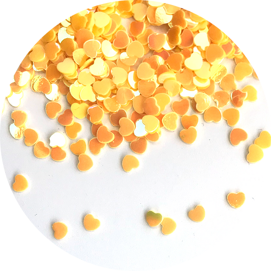 Paillettes cœurs jaunes