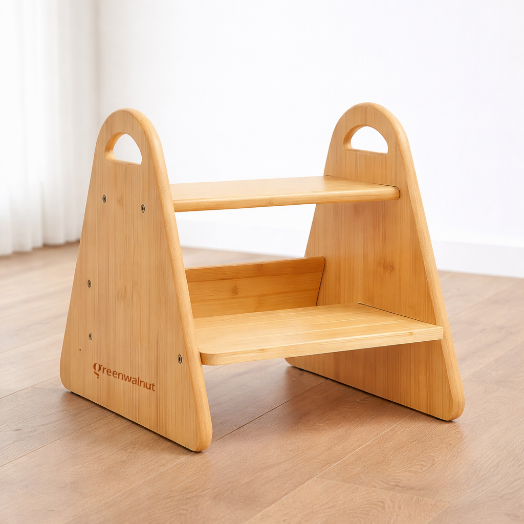 Marchepied en bois pour enfants et adultes | Marchepied Montessori pour enfants | Marchepied à 2 marches | Marchepied d'aide pour cuisine et salle de bain