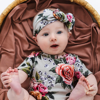 Bandeau Bébé en Bambou | Fleurs Vintage