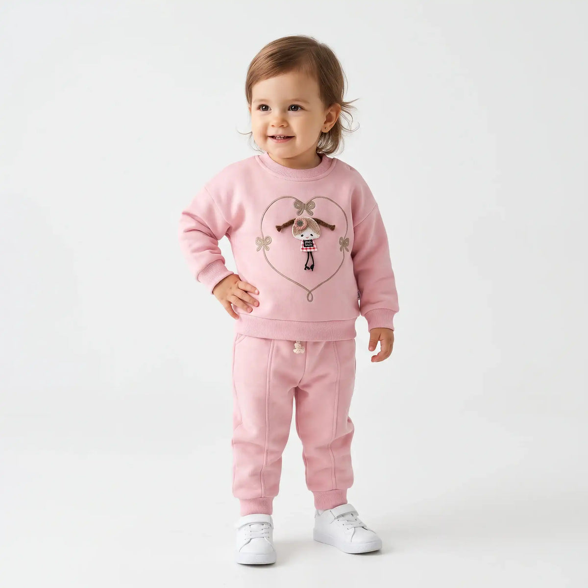 Ribbon Heart Cotton Joggers Set