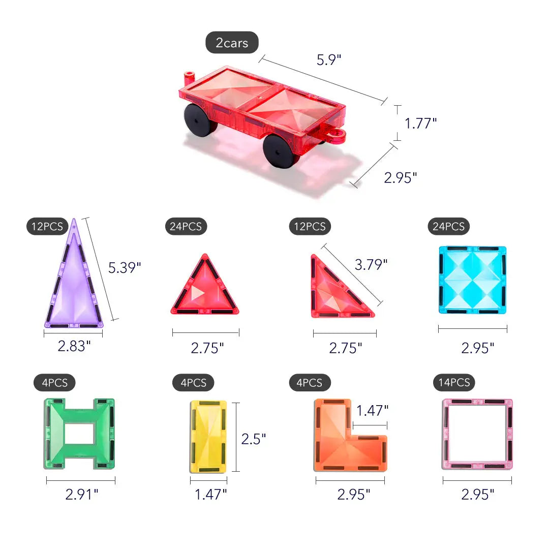 Distinctive Magnetic Tiles 100P