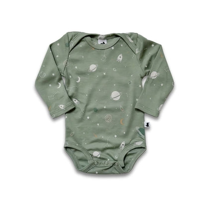 Rayon from Bamboo Baby Long-Sleeved Onesie | Celestial Floral