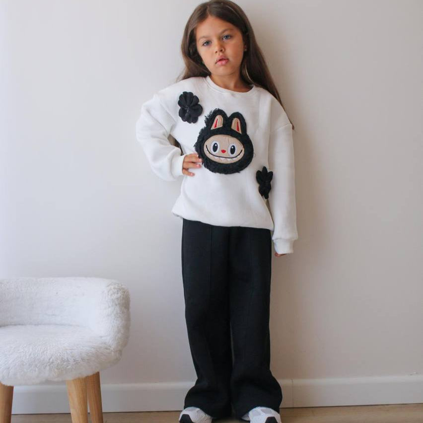 Ensemble décontracté La-Bu-Bu pour petites filles