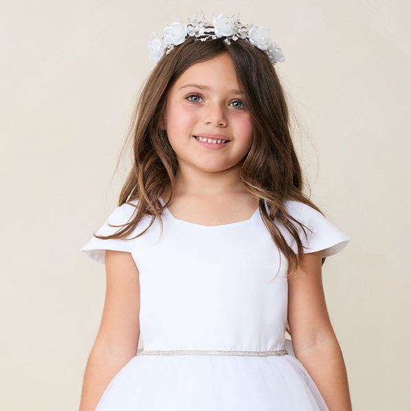 Robe de cérémonie fille "Élégance Sucre"