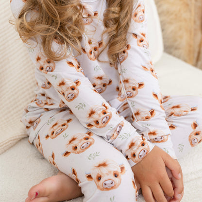 Pyjama en bambou - Enfant - Vache Highland