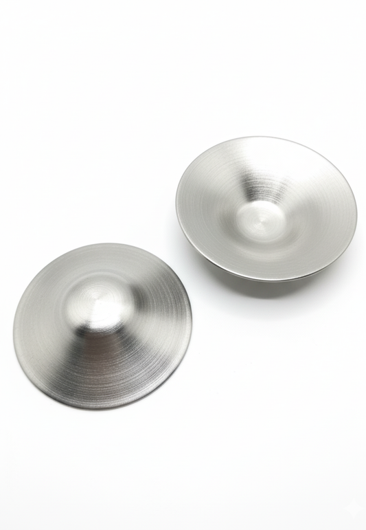 999 Silver Nursing Cups with Silicone Rings