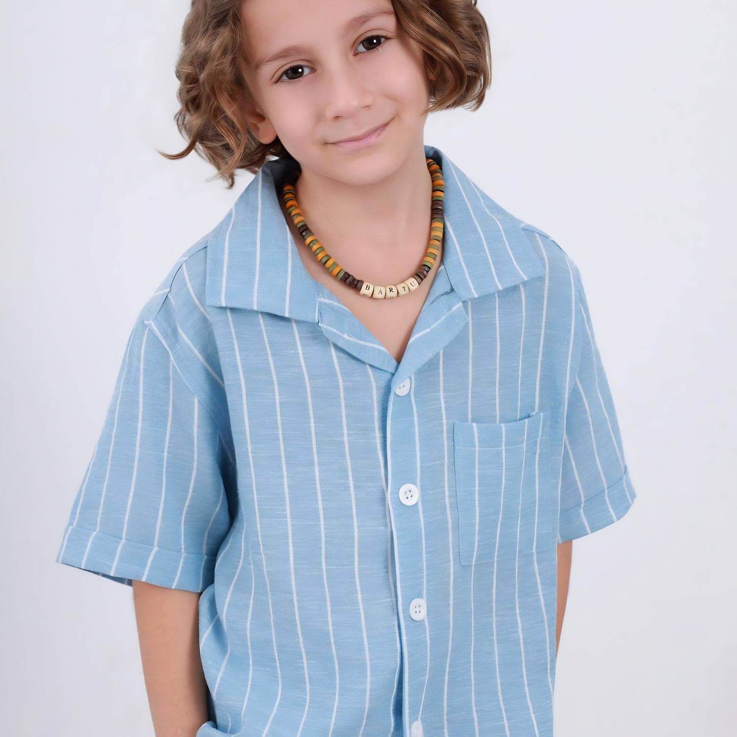 Ensemble short habillé à rayures Luca