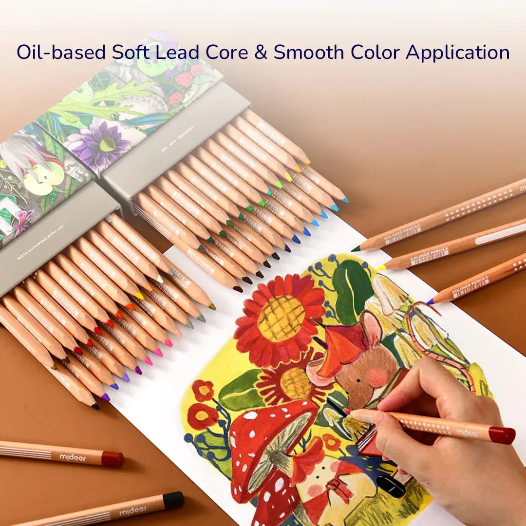 Vibrant Colored Pencil 24 Colors