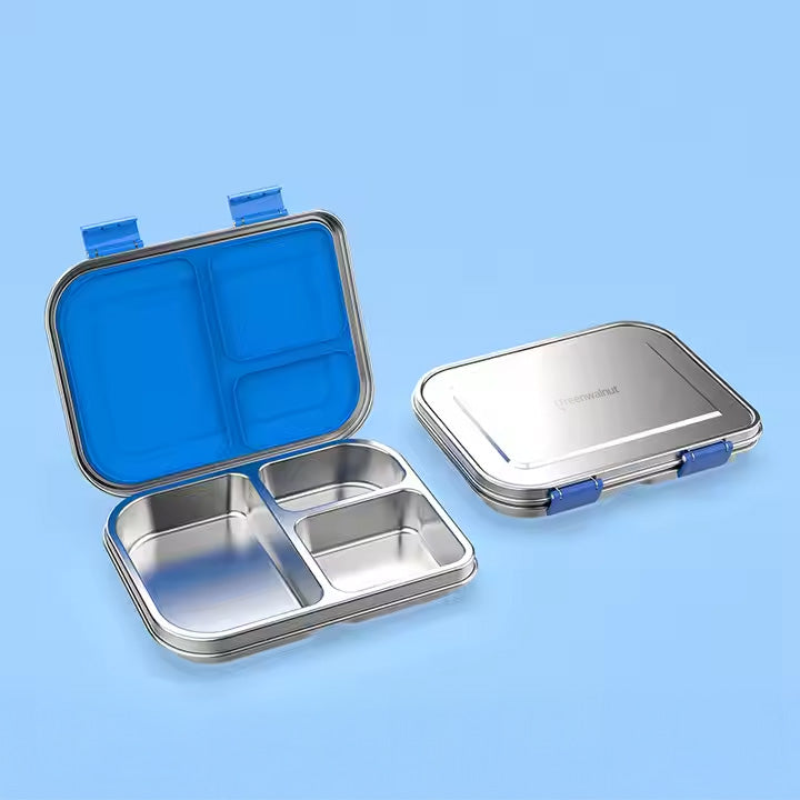 Boîte à déjeuner anti-fuite en acier inoxydable avec compartiments – Style Bento pour enfants et adultes