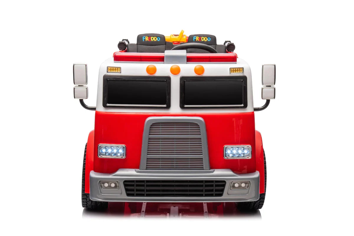Camion de pompier 24V 2026, voiture électrique biplace pour enfants avec télécommande