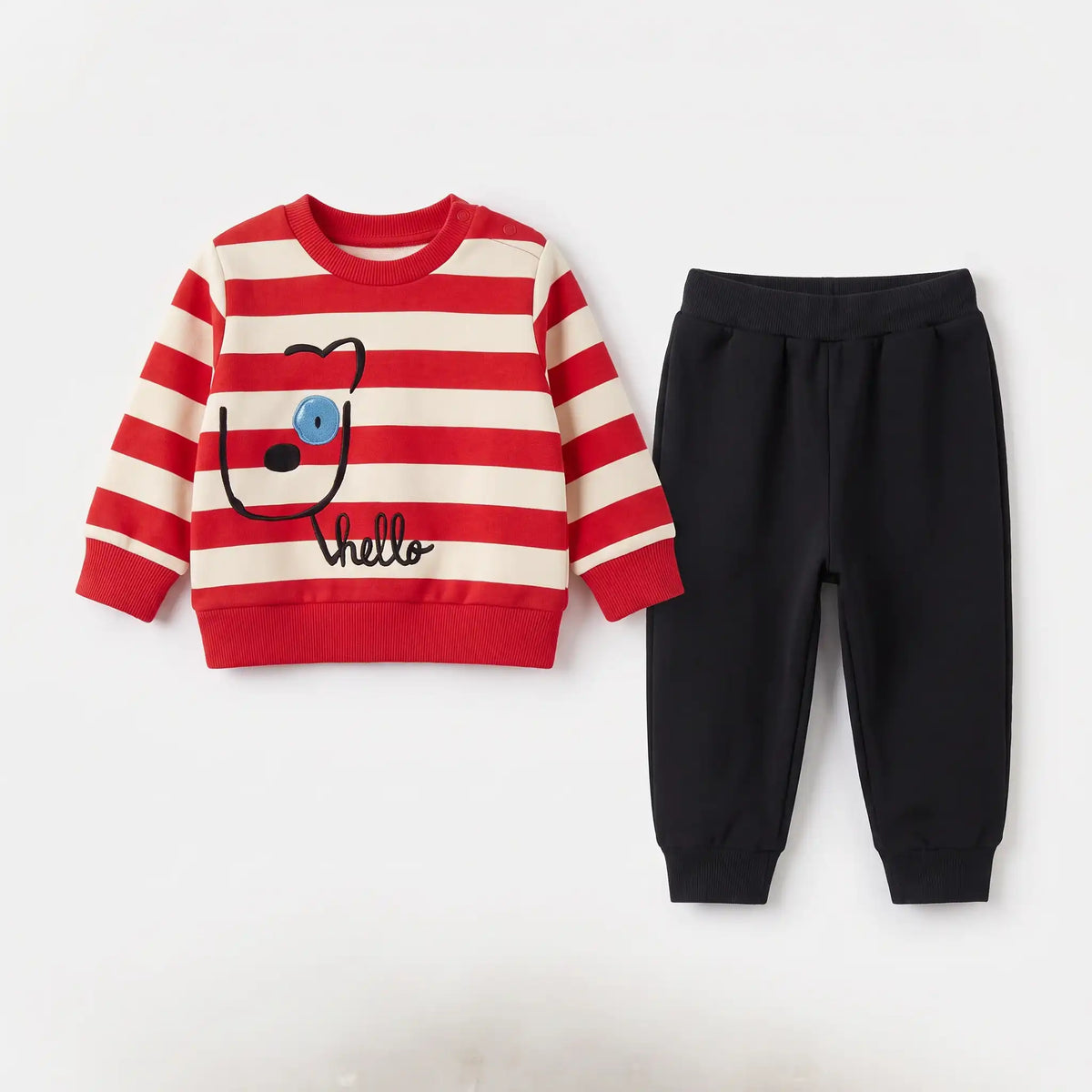 Hello Bear Cotton Joggers Set