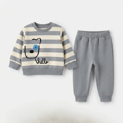 Hello Bear Cotton Joggers Set