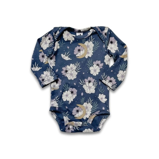Bamboo Baby Long-Sleeved Onesie | Celestial Floral