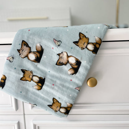 70% Bamboo Muslin - Little Fox