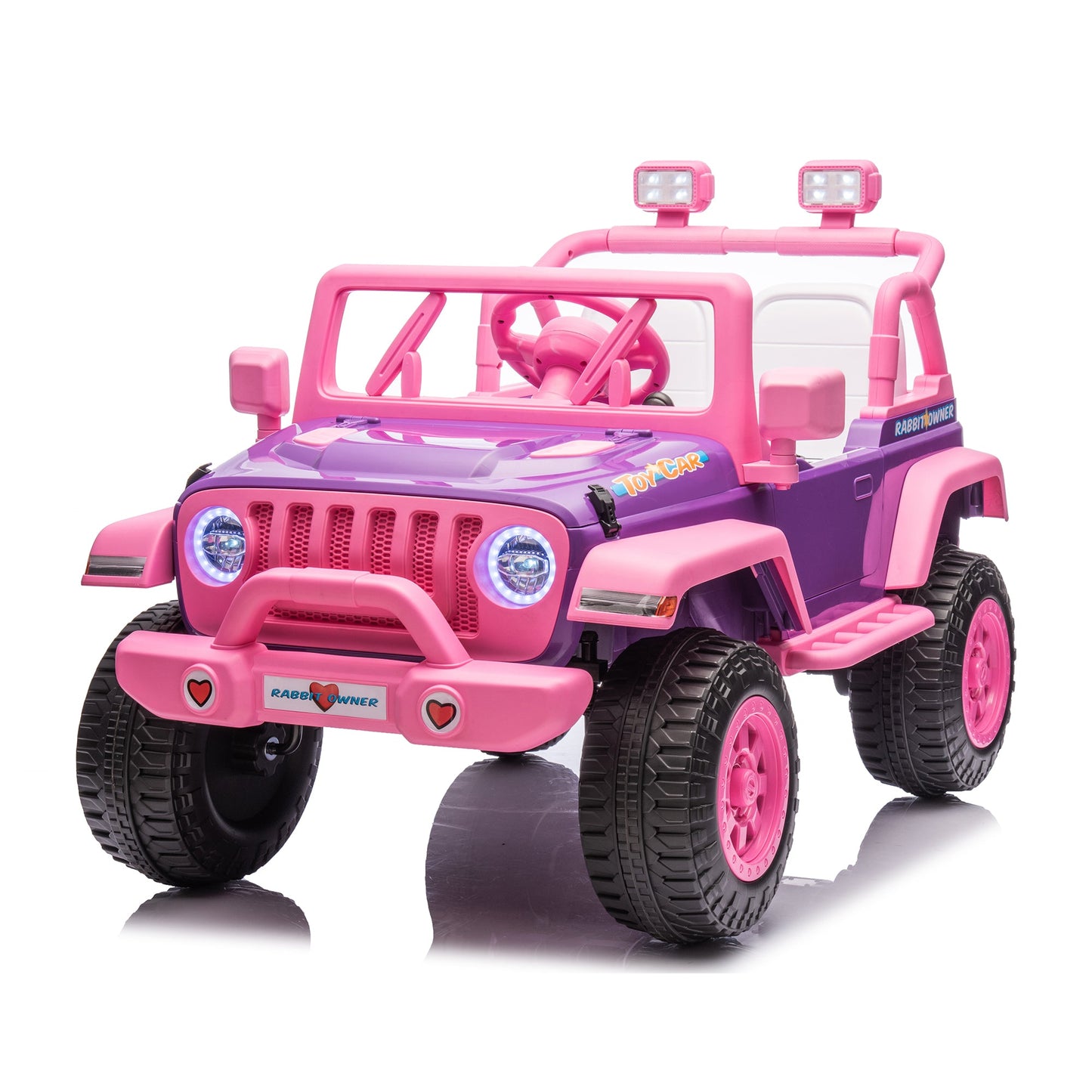Voiture électrique 12V Jeep Rose Violette 2026 pour enfants avec télécommande