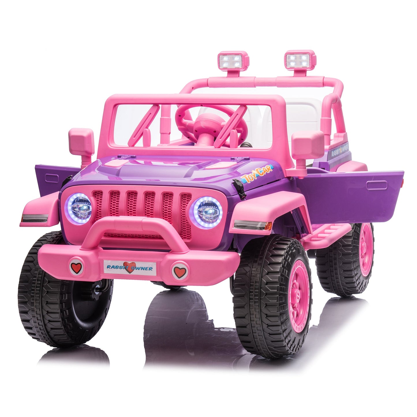 Voiture électrique 12V Jeep Rose Violette 2026 pour enfants avec télécommande