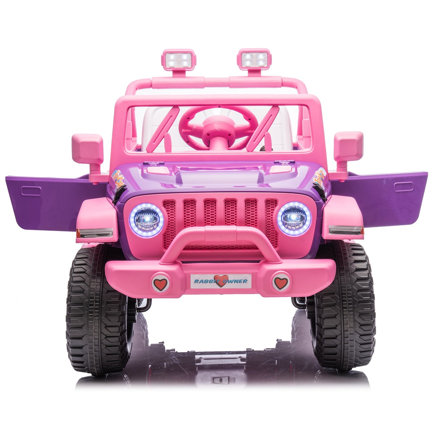 Voiture électrique 12V Jeep Rose Violette 2026 pour enfants avec télécommande
