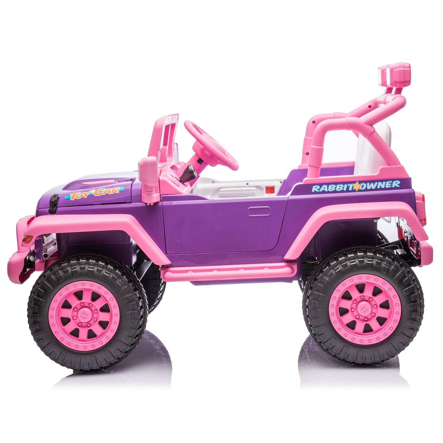 Voiture électrique 12V Jeep Rose Violette 2026 pour enfants avec télécommande
