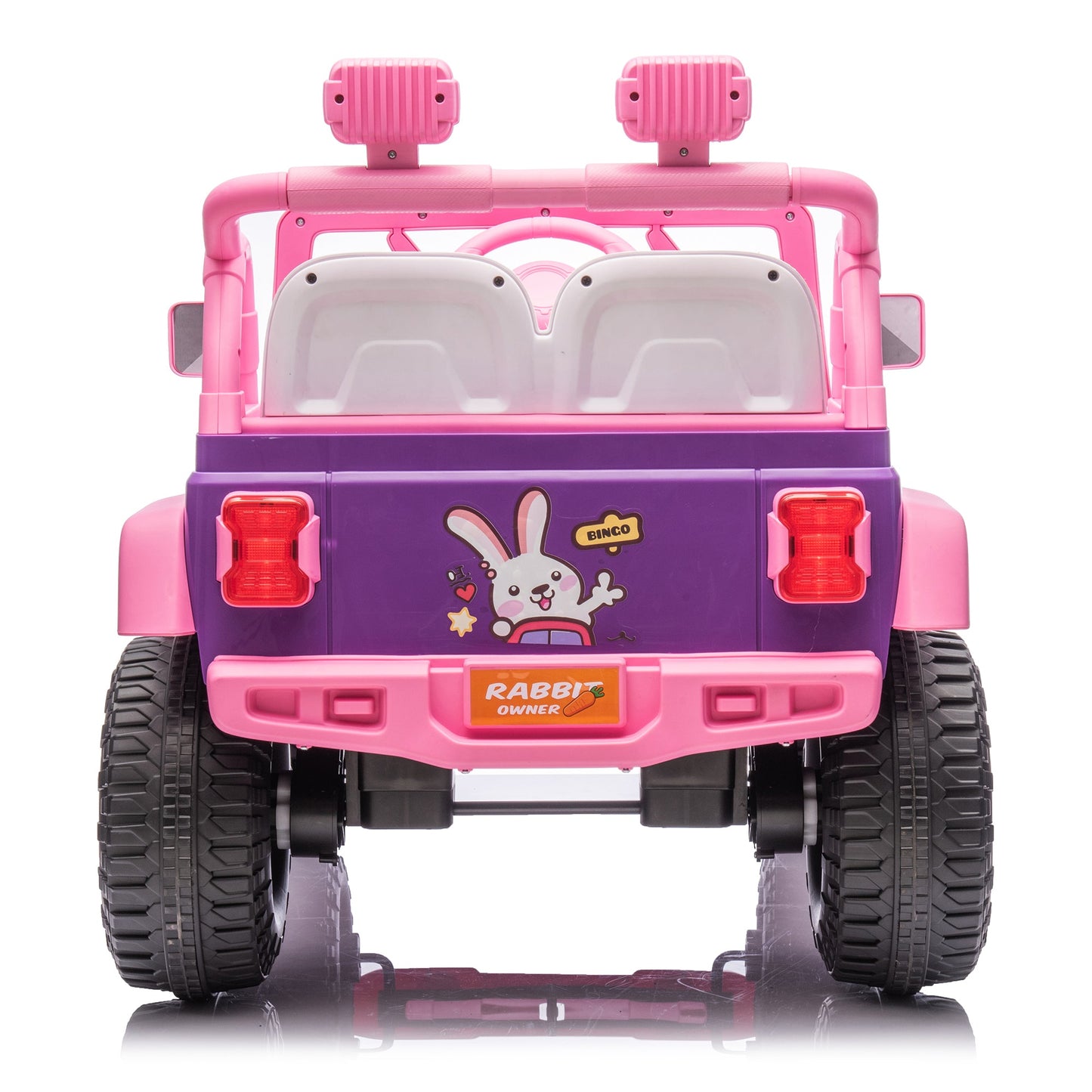 Voiture électrique 12V Jeep Rose Violette 2026 pour enfants avec télécommande