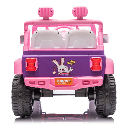 Voiture électrique 12V Jeep Rose Violette 2026 pour enfants avec télécommande