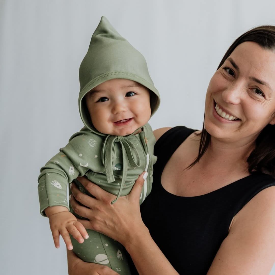 Bonnet lutin en bambou pour bébé | Bois de rose