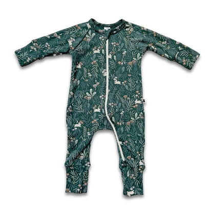 Rayon from Bamboo Baby Zipper Footed Onesie | Night Sky