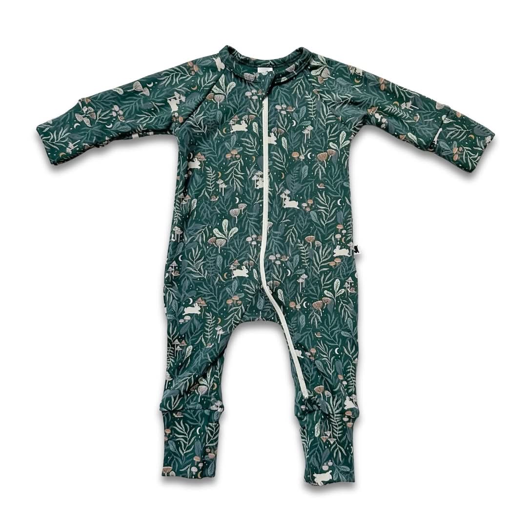 Bamboo Baby Zipper Footed Onesie | Outer Space