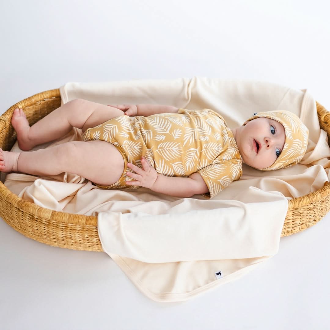 Baby Bamboo Onesie | Olive Rib