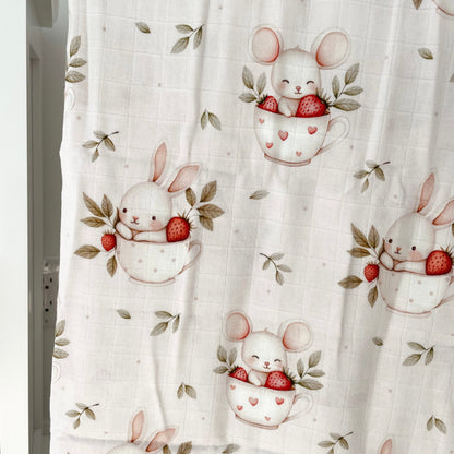 Bamboo & Cotton Muslin - Lydia the Greedy Rabbit