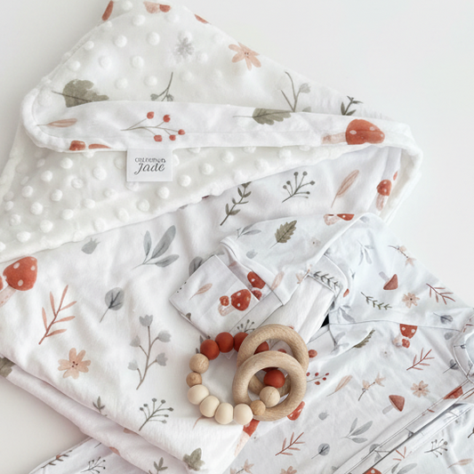 Minky & Minky Dot Blanket - Léo